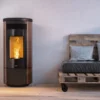 Суха пелетна камина с въздуховод Nobis Fire A11 ROUND - 11kW