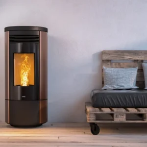 Суха пелетна камина с въздуховод Nobis Fire A11 ROUND - 11kW