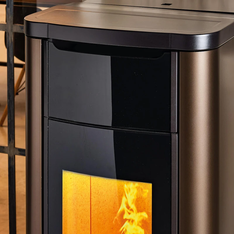 Пелетна камина с водна риза Nobis Fire H25 V STEEL SHAPE - Image 2