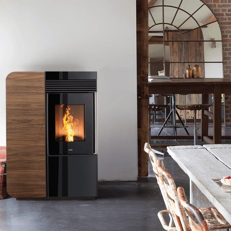 Суха пелетна камина с въздуховоди Nobis Fire A10 C 2020 Light - 11kW
